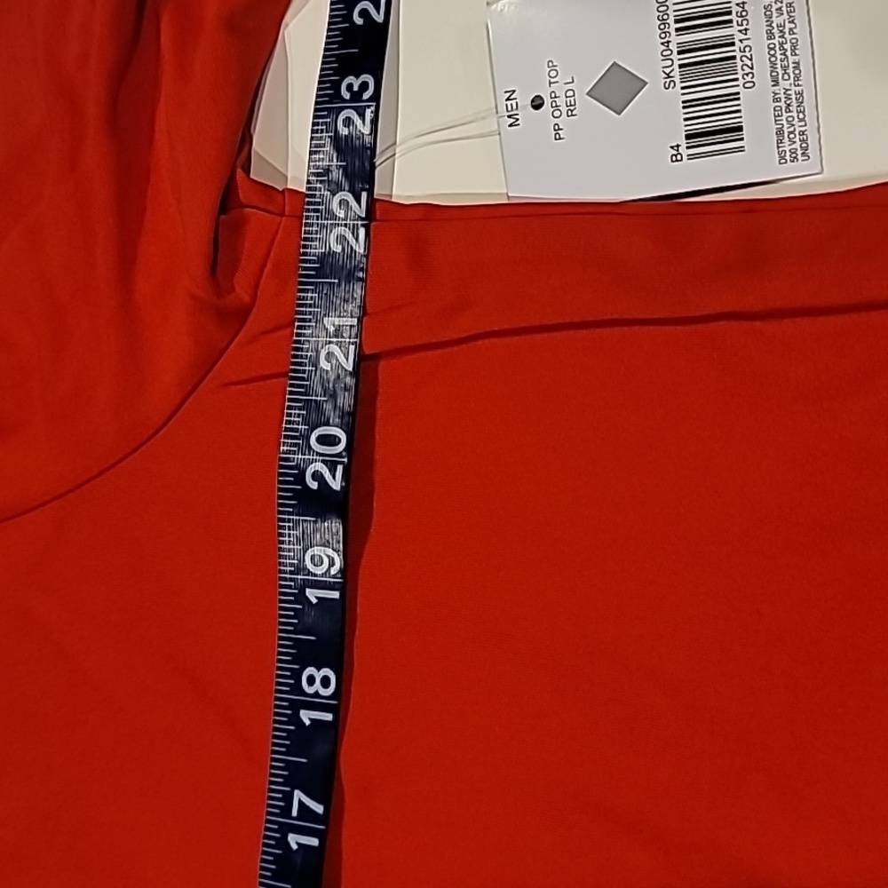 Pro Player Moisture Wicking Performance Tee Shirt Red Medium - Picture 9 of 9